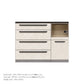 高さ91.3cm・幅120cm 家電収納付き 本体トープグレイ セラミック天板 キッチンカウンター｜AG