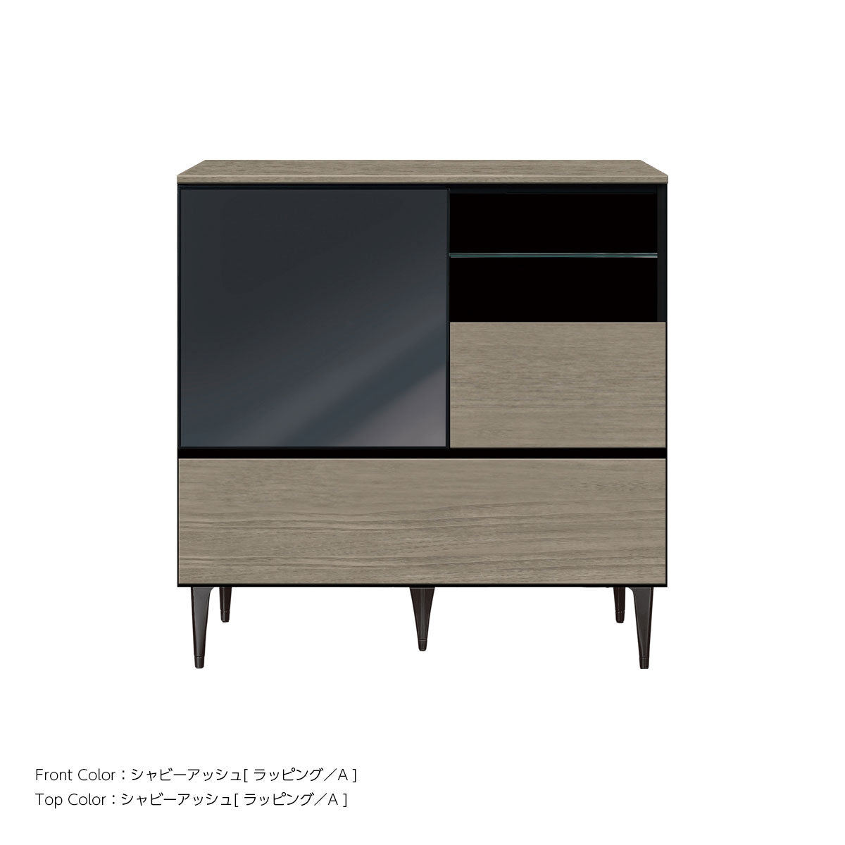 k837r111 イタリア製 象嵌細工サイドボード キャビネット 玉杢目 スワン 綾野製作所 ゼノノワール 幅90cm サイドボード ガラス扉 引出し