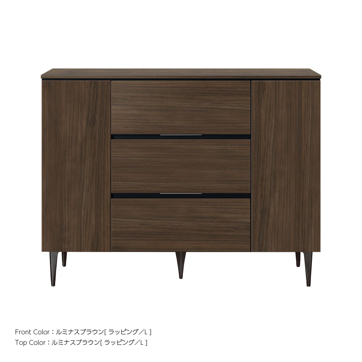 綾野製作所 ゼノノワール 幅80cm 120cm サイドボード 板扉