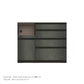 JB キッチンカウンター 本体サンドブラック 幅110cm 高さ93.3cm（4段引出し+家電収納[左]）