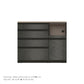 JB キッチンカウンター 本体サンドブラック 幅110cm 高さ93.3cm（4段引出し+家電収納[右]）