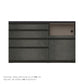 JB キッチンカウンター 本体サンドブラック 幅150cm 高さ93.3cm（4段引出し+家電収納[右]）